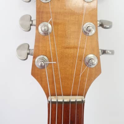 Weird Gear Alert! Flower Power! Vintage 1960s Unknown Home Made Acoustic Electro Guitar Hippy Height Ashbury Busker Scene Very Well Made With Rare Parts Vintage Rare DiMarzio Humbucker pickup & Patent Pending Grover Tuners 3+3 image 17