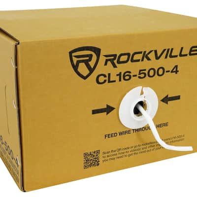 Rockville CL16-500-4 CL2 Rated 16 AWG 500' 4 Conductor Speaker Wire In Ceiling image 2