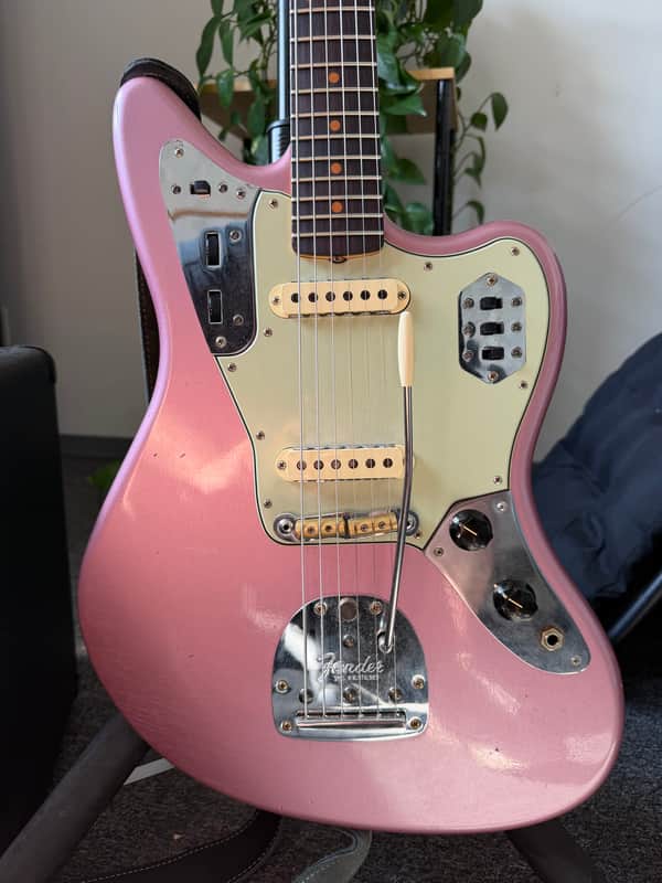Fender Custom Shop '64 Reissue Jaguar Journeyman Relic Burgundy Mist Metallic image 1