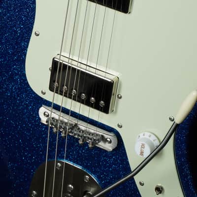 Suhr Custom Classic JM in Blue Sparkle with Mastery Bridge and Vibrato image 2