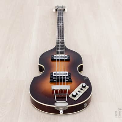 1974 Hofner 500/1 Beatle Bass Vintage Violin Bass Sunburst w/ Blade Pickups, Case image 12