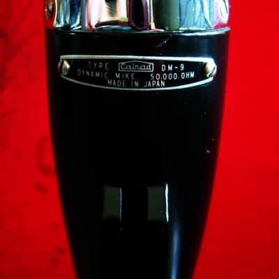 Vintage 1960's Calrad DM-9 dynamic microphone black harp mic w stand Olson Lafayette prop display image 5