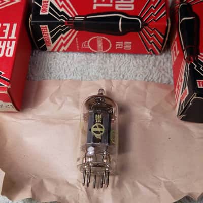 1-60's Rad-Tel 12AX7 ECC83 "O-Getter" Long Ribbed Plate Made in USA Super-Strong Amp Amplifier Tubes Brand New With Box 0-Miles! #044 image 3