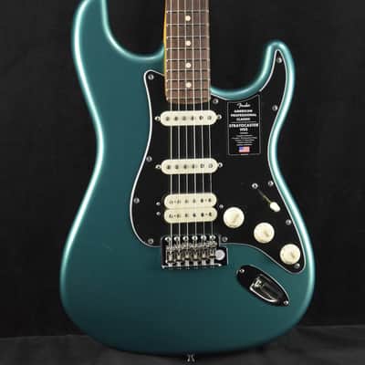 Mint Fender American Professional Classic Stratocaster HSS Faded Sherwood Green Metallic Rosewood Fingerboard image 1