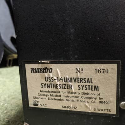 Maestro USS-1 Universal Synthesizer System, 70's, with case and pedal image 3