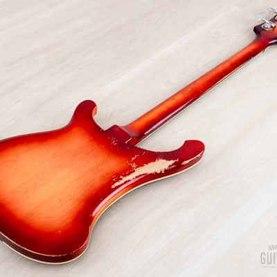 1965 Rickenbacker 4001 Vintage Neck Through Bass Fireglo w/ Case image 14