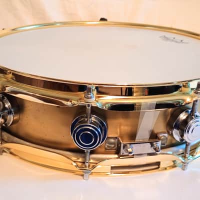 DW PRE COLLECTOR RAW BRASS SNARE DRUM 82-90-FREE SHIP TO C-USA! image 2