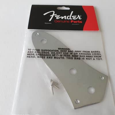Fender Jazz bass standard control plate chrome + screws 0992057100 image 1