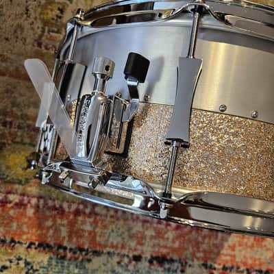 Pork Pie 14x6.5" Aluminum/Maple Hybrid - Champagne Sparkle image 4