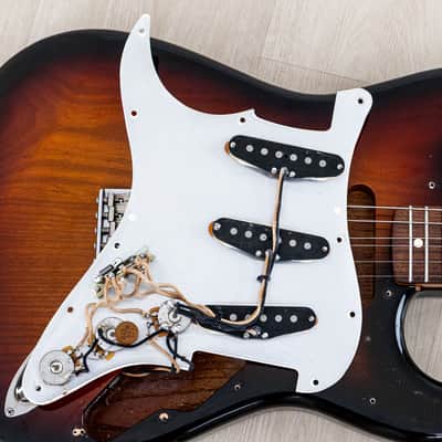 1994 Fender Order Made '62 Stratocaster Sunburst Lacquer w/ Birdseye Neck, USA Pickups & Case, Japan MIJ Fujigen image 19