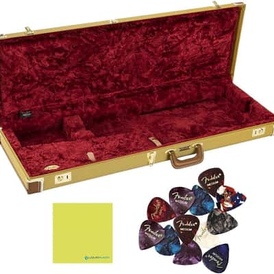 Liquid Audio Fender Classic Series Wood Case Stratocaster®/Telecaster®, Tweed Bundle w/ 12x Fender Picks Polishing Cloth image 1