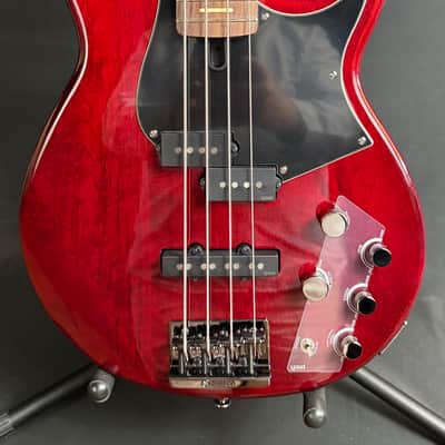 Yamaha BB734A Broad Bass 4-String Bass Guitar Fired Red Finish w/ Gig Bag (069) image 2