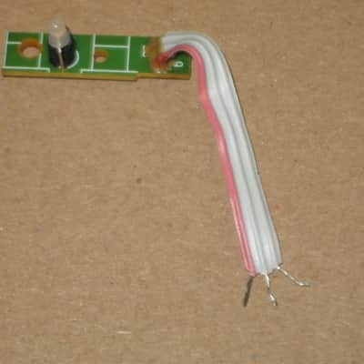 very lightly used genuine BOSS LED (has white bulb that lights RED) from BF-3 Flanger (NO pedal included) on very small green rectangle shape circuit board with three wire ribbon (genuine Boss item)  2000s to 2020s (specifically from 2018) image 1