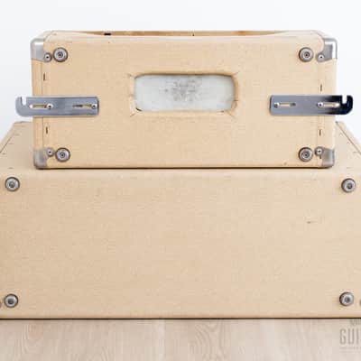 1961 Fender Bassman 6G6 Blonde Brown Panel Vintage Piggyback Tube Amp 1x12 Tone Ring w/ Oxford 12M6, Victoria Covers image 6
