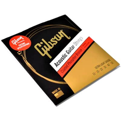 SAG-CPB11 Coated Phosphor Bronze Acoustic Guitar Strings Ultra-Light 11-52 Gibson image 3