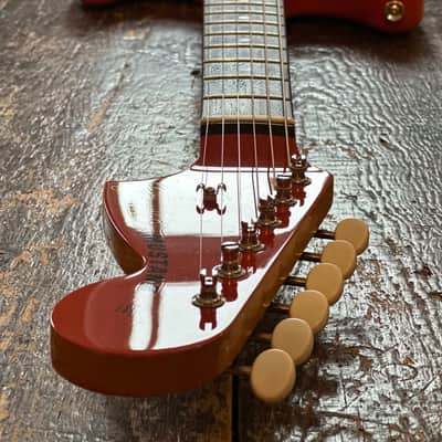 Fender Mustang 1973 RI Competiton Edition Fiesta Red w/ Matching Headstock MIJ 2012 Japan image 6