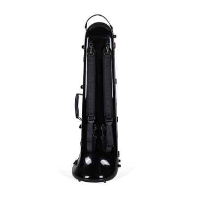Crossrock King 3B & F-Trigger & Straight Trombone Hard Case with Backpack Straps in Black(CRF1020TBBK) image 5