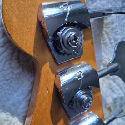 All Original Vintage Fullerton Era 4-bolt 1983 / 1984 Fender American Standard Jazz Bass, Dan Smith, AVRI, Sienna Burst Ash, OHSC image 7