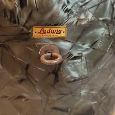 Ludwig&Ludwig 12x14 tack bottom ton drum 1920s - Black Diamond Pearl BDP image 2