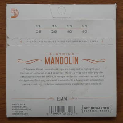 D'Addario EJM74 Monel Medium Mandolin Strings, 11-40 2018 - 2020 - Standard image 3