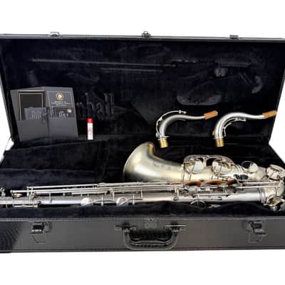 Cannonball Hotspur T5 Silver Black Big Bell Stone Series Tenor Saxophone image 1