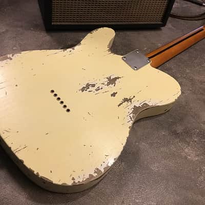 USA Relic Tele Style Electric Guitar Road Worn Cream Nitro by Nate's Relic Guitars image 4