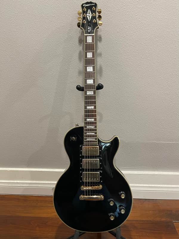 ギター Epiphone Les Paul Custom Black Beauty Epiphone Les Paul Custom Black Beauty 3-Pickup | Reverb