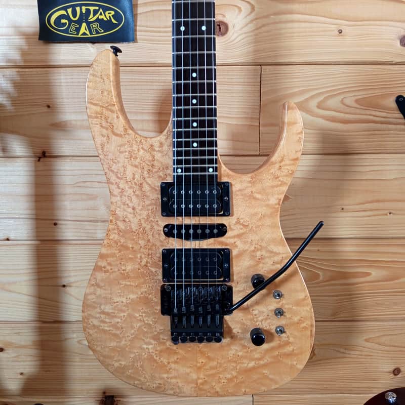Handcrafted Boutique Electric Guitar – Birdseye Maple Top – Made in Italy (1980s–1990s) image 1