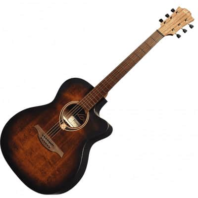 Lag T70ACE-B&B | Auditorium Cutaway Acoustic-Electric, Black & Brown. New with Full Warranty! image 5
