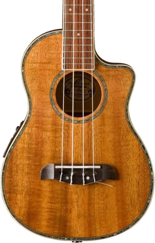 Oscar Schmidt OU6LCE-R Cutaway Tenor Ukulele W/Pre Amp. Natural Koa image 1