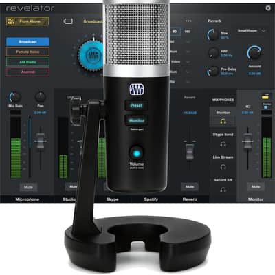 PreSonus Eris E3.5 3.5-inch Powered Studio Monitors Bundle with PreSonus Revelator USB-C Microphone with StudioLive Voice Effects Processing image 3