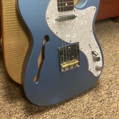 Nash T-69TL Thinline Tele Ice Blue Light Aging Lollar Pickups with Case image 2