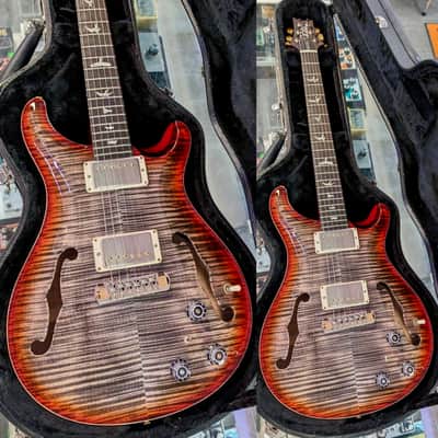 Paul Reed Smith PRS Hollowbody II Piezo 10 Top Charcoal Cherry Burst image 1