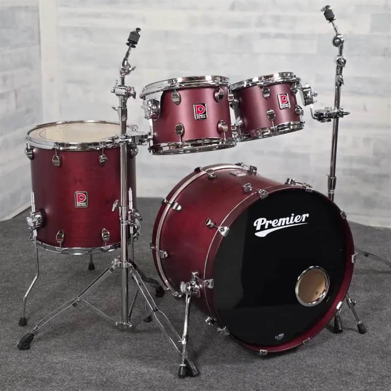 Used Premier Elite 4pc Drum Set Rosewood Satin - Very Good image 1