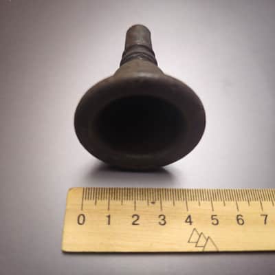 Vintage Mouthpiece Wind Trumpet Bronze 1910s Russian Empire Patina image 8