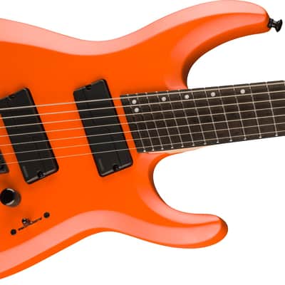 Jackson Pro Plus Series DK Modern HT7 MS Electric Guitar, Ebony Fingerboard, Satin Orange Crush image 6