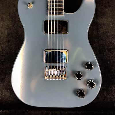 Electrical Guitar Company TT2 all aluminum 2018 Polished and powder coat gray/blue Aaron Turner image 2