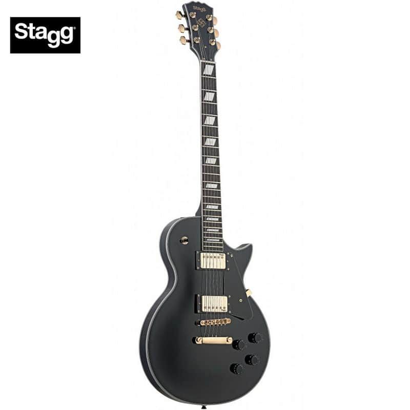 Stagg L400-BK Classic Rock "L" Series Solid Alder Body Hard Maple Set Neck 6-String Electric Guitar image 1