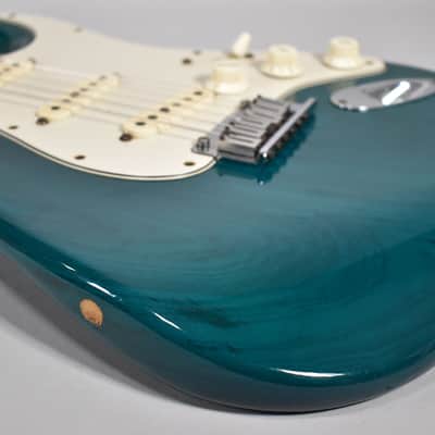 1998 Fender American Deluxe Stratocaster Transparent Teal w/HSC image 10