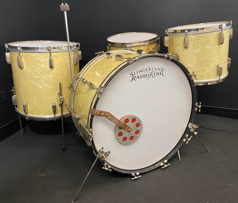 Slingerland 12x24/12x14/16x16/6.5x14" Radio King Drum Set - 30's WMP image 1
