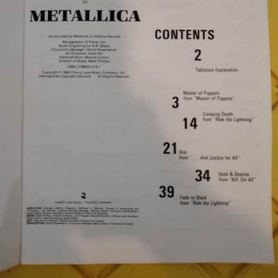 Metallica - 5 Of The Best - Guitar Tab Sheet Music image 2