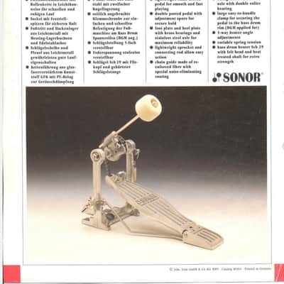 Sonor "Z9392 Protec" Not longer available double pedals 1989-1991 - Chrome image 15
