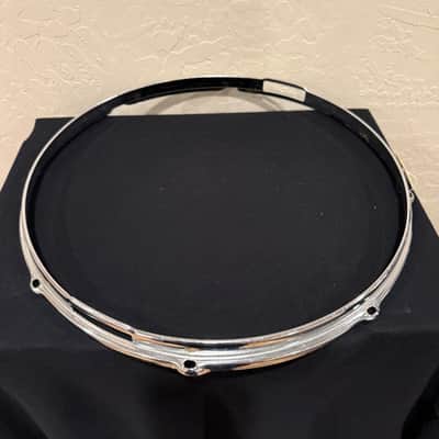 Vintage 60's/70's Slingerland 15" 8-Hole COB Chrome-over-Brass Stick Saver Snare Side Hoop (Rm 4 Box 32) image 4