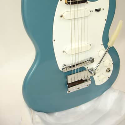 Vintage 60's Kalamazoo by Gibson KG-2A Electric Guitar, Las Vegas Blue w/ Gibson Chipboard Case image 4