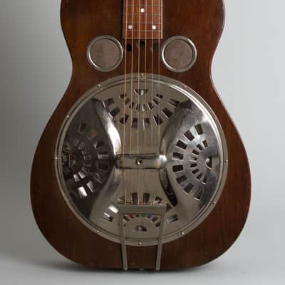 Dobro Model 56 Squareneck Resophonic Guitar (1932), ser. #2487, black hard shell case. image 3
