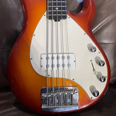 Music Man Stingray 5 H  2002 Autumn red burst sparkle image 6