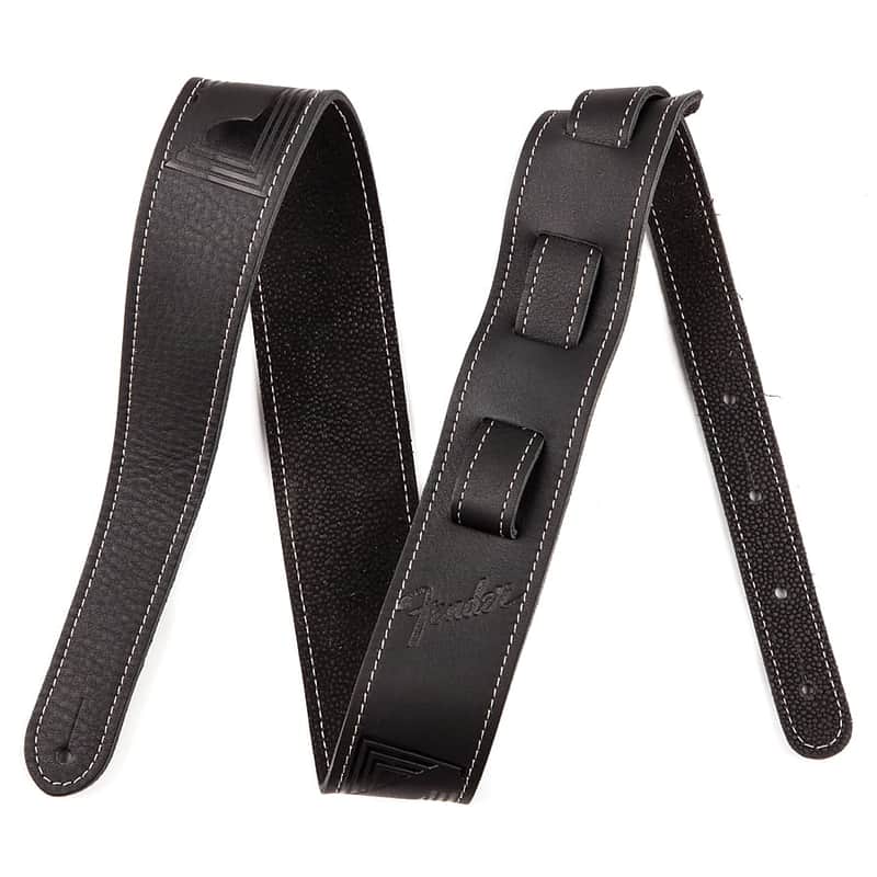 Fender 2" Leather Monogrammed Guitar Strap image 1