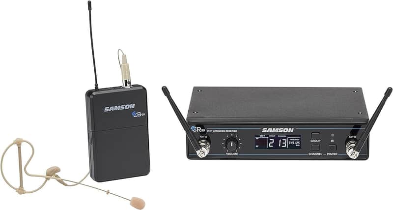 Samson Concert 99 Earset Wireless System with SE10 Earset Microphone, D Band, Black image 1
