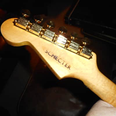 Schecter Van Nuys Hot Rod Custom Strat Super Rare! Curly Maple  1 Humbucker Cherry Sunburst image 23