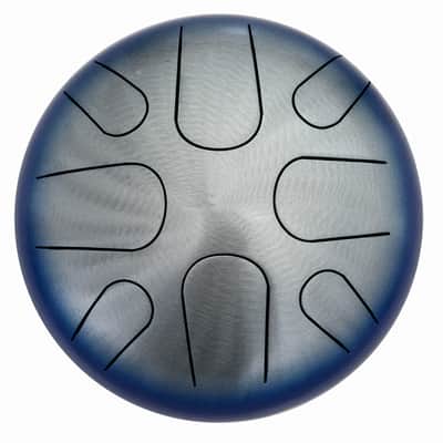 Pearl Awakening 8 Note Blue Burst Lacquer 10" Tongue Drum G Major Scale +Rubber Mallets | Hand Finger | NEW | Authorized Dealer image 1
